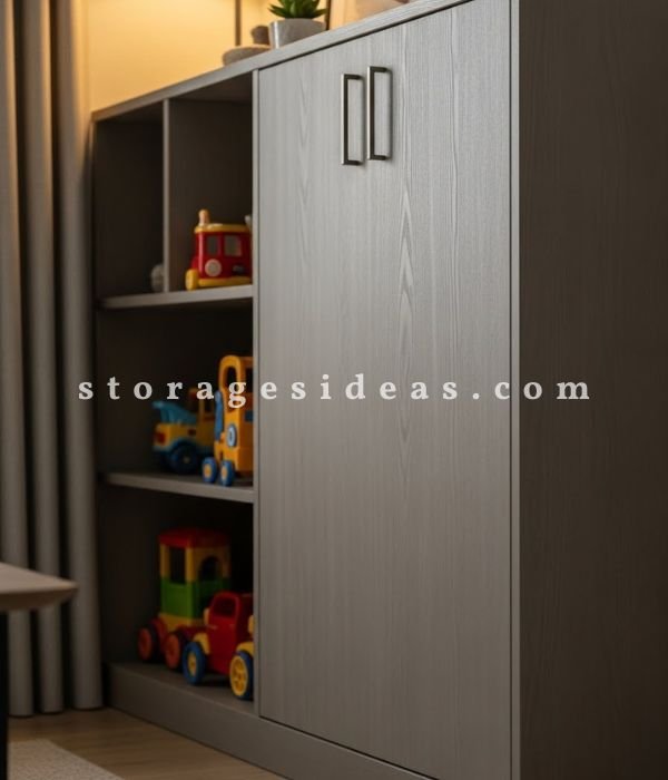 DIY Toy Storage for The Living Room: 15 Easy Ways I Keep My Space Tidy Without Losing My Mind 2 A DIY Storage Cabinet That Doubles as Decor