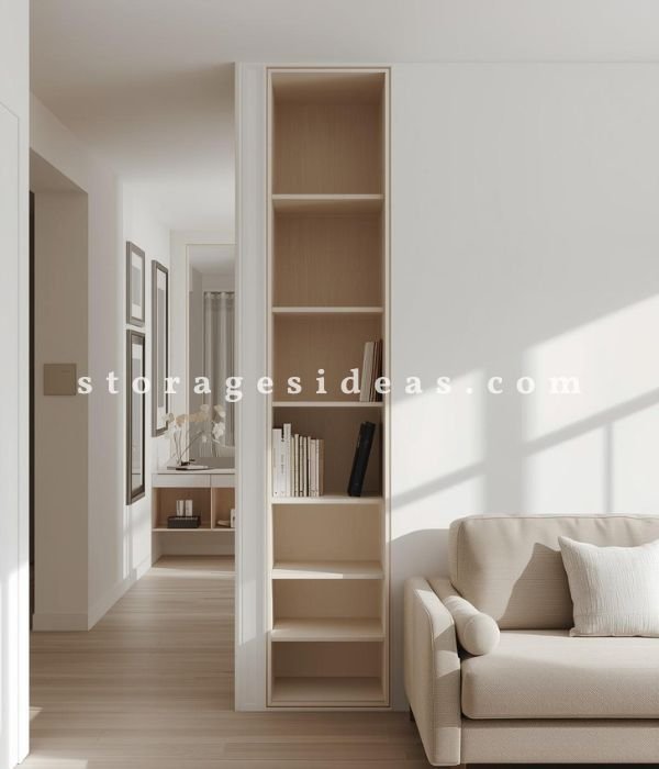 Alcove Storage for Small Living Rooms