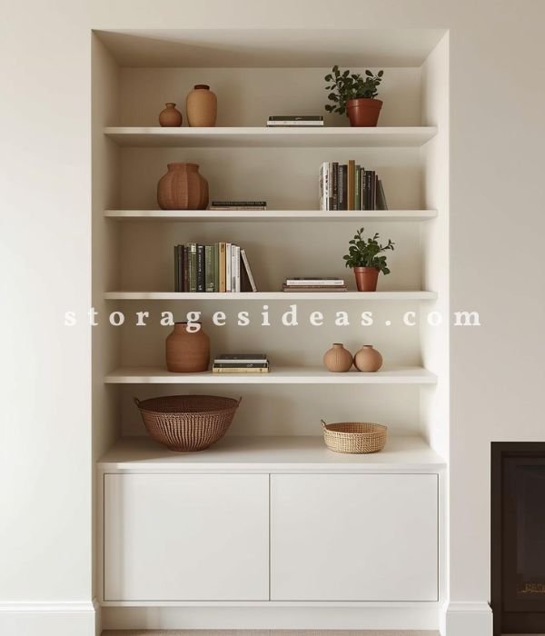 Built In Alcove Shelving That Feels Balanced