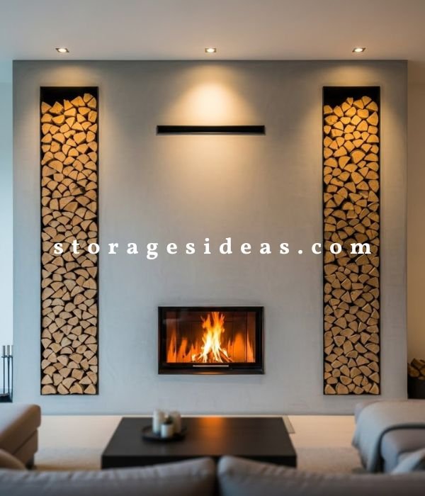 Built In Log Storage That Feels Architectural