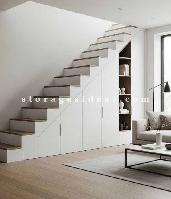 Built In Under Stairs Storage That Feels Seamless