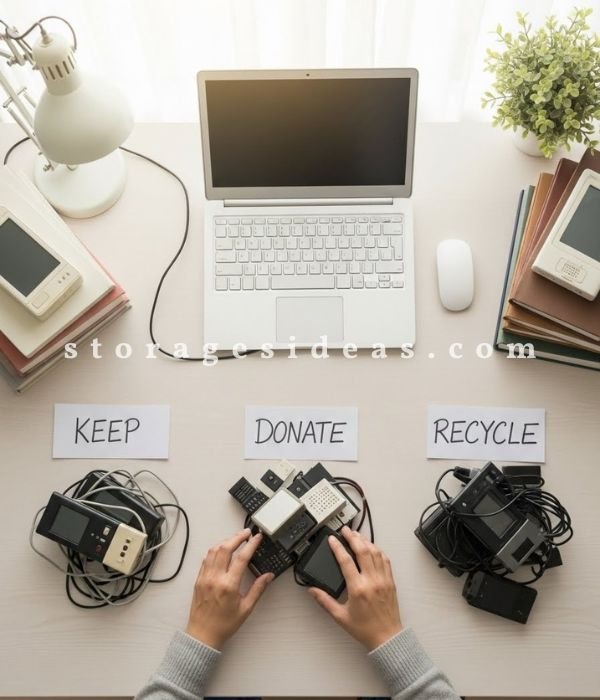 10 Genius Electronics Organization Ideas to Finally End Tech Clutter 1 Clearing Out Devices I Dont Use