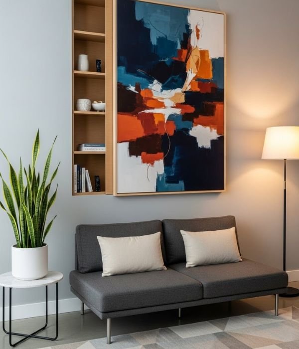 DIY Living Room Storage Cabinet: 11 Creative Ideas You Can Actually Build 10 Hidden Storage Cabinet Behind an Art Panel