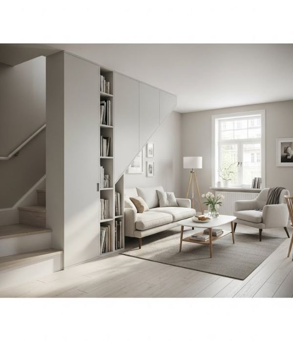 Living Room Under Stairs Storage for Small Homes