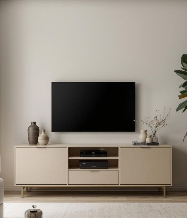 Media Consoles With Closed Storage