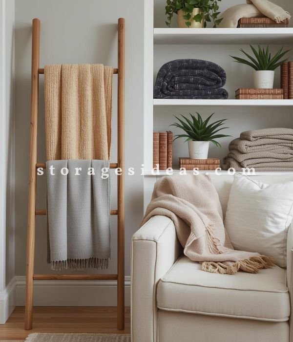 Open Blanket Storage That Looks Intentional