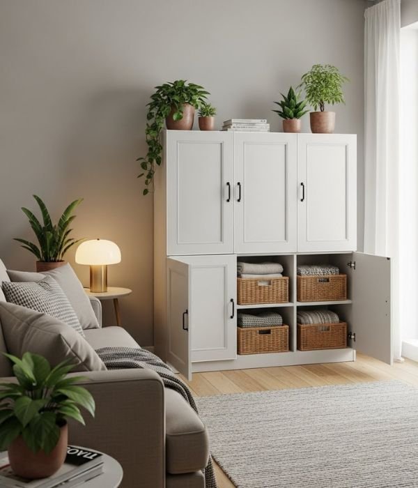 DIY Living Room Storage Cabinet: 11 Creative Ideas You Can Actually Build 11 Renter Friendly Cabinet Hacks