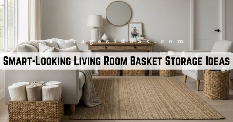 7 Smart-Looking Living Room Basket Storage Ideas for a Calm Space