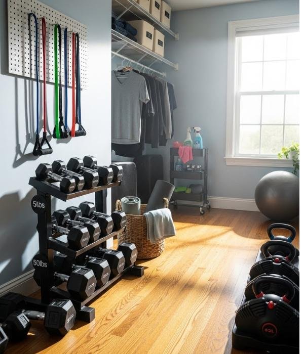 Workout Equipment Storage in the Home: 10 Genius Ways I Finally Got My Space Under Control 10 The Cleaning Routine That Keeps Everything Together