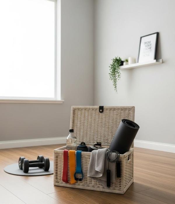 Workout Equipment Storage in the Home: 10 Genius Ways I Finally Got My Space Under Control 8 The ‘Daily Use Basket That Prevents Messes