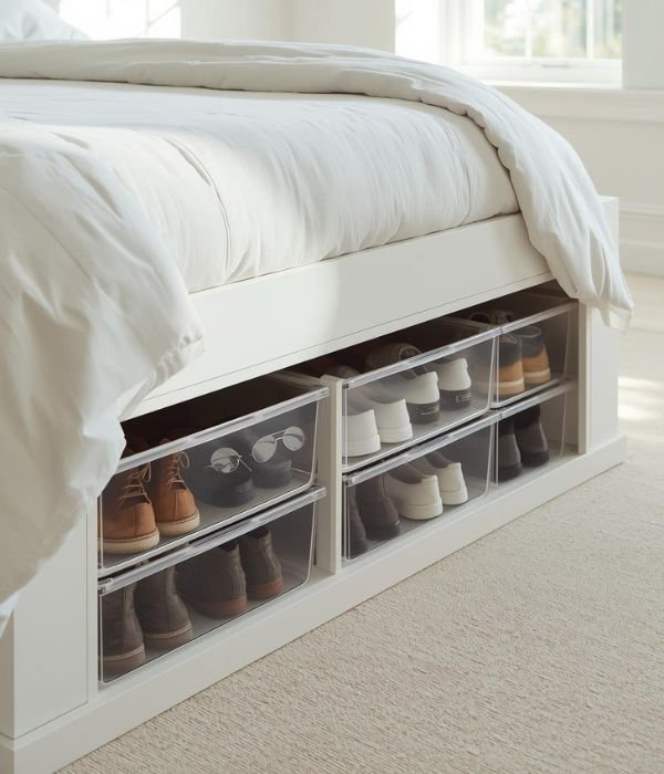 Genius Shoe Storage Solutions for Small Spaces That Actually Work 2 Under Bed Shoe Storage for Seasonal and Extra Pairs