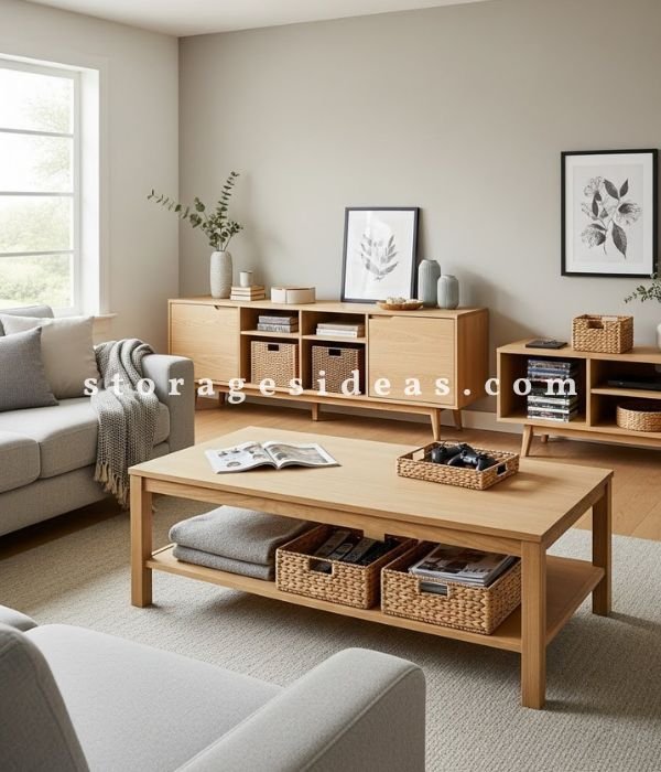 Using Baskets With Living Room Furniture