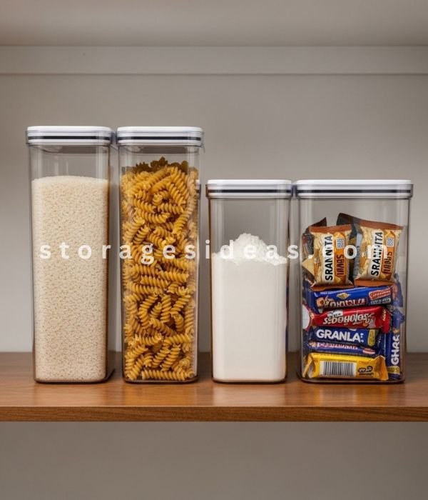 12 Smart Narrow Pantry Storage Ideas That Use Every Inch of Space 7 Clear Storage Containers