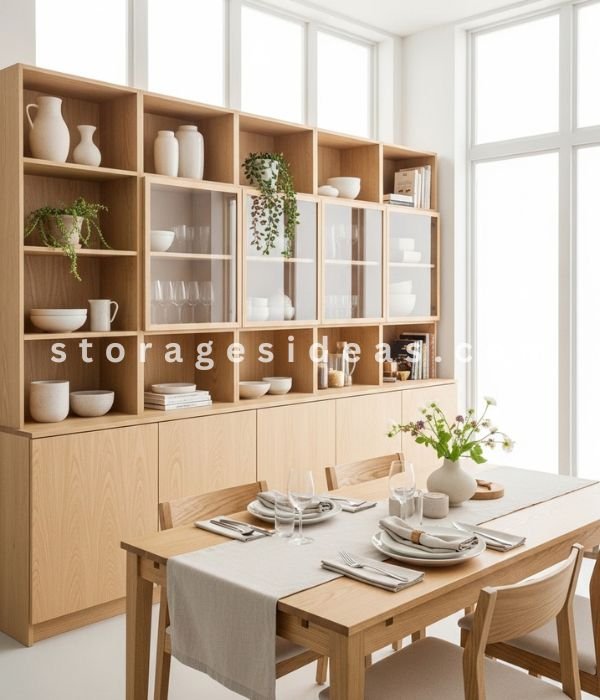 10 Floor-to-Ceiling Storage Ideas That Maximise Every Inch of Space 10 A Floor to Ceiling Display and Storage Wall for the Dining Room