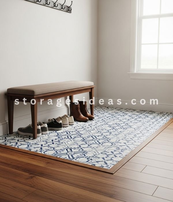 A Tiled Corner Mudroom