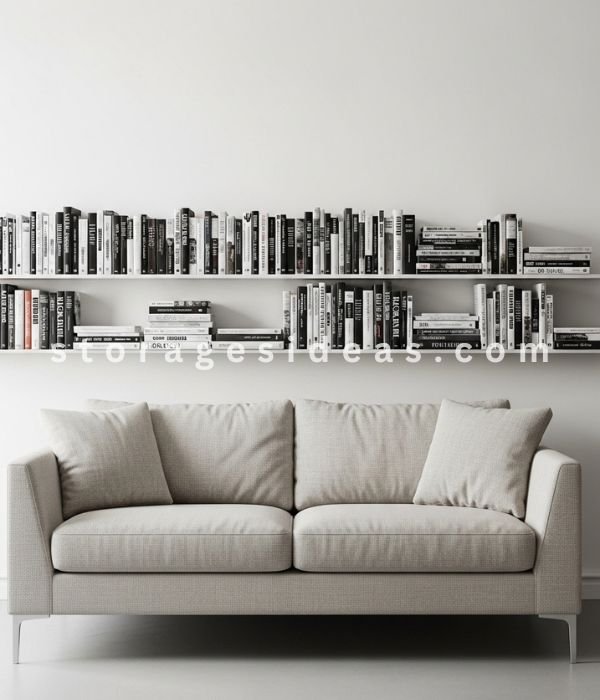 Behind the Sofa as a Slim Library Strip