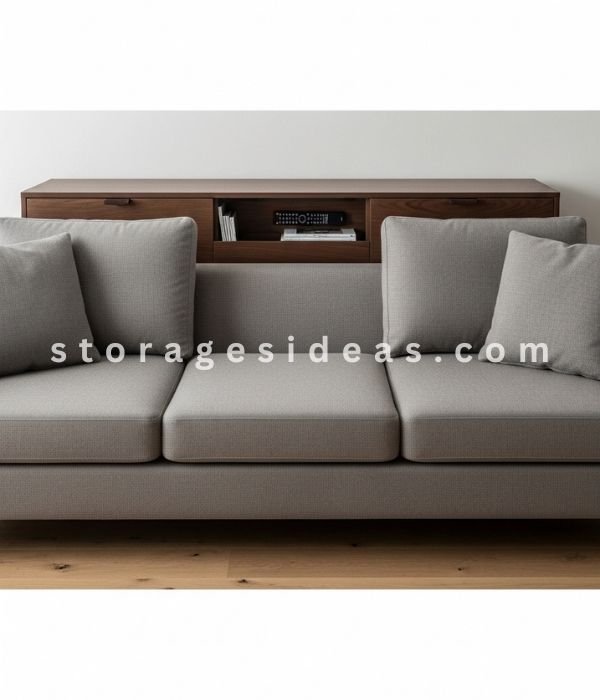 12 Hidden Storage Ideas That Make Your Home Look Clean and Clutter-Free 4 Behind the Sofa
