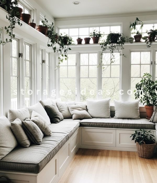 Sunroom Furniture Ideas: Built-In Bench
