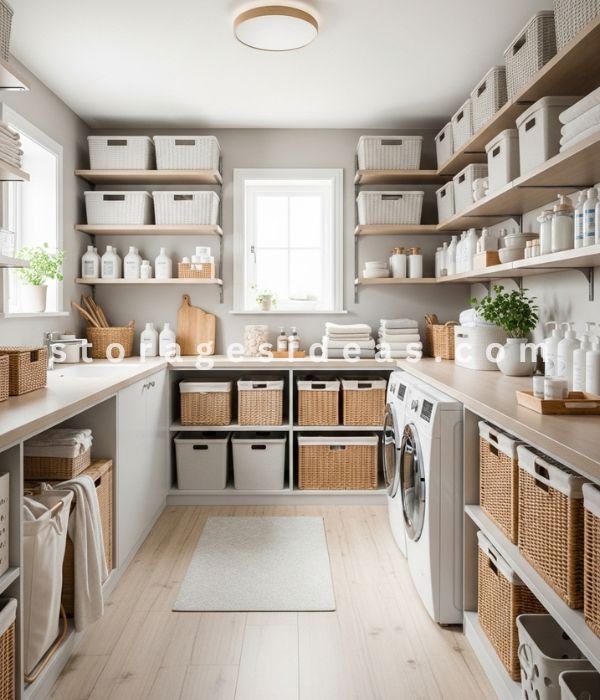 11 Small Laundry Room Organisation Ideas That Instantly Reduce Clutter 11 Consistent Styling