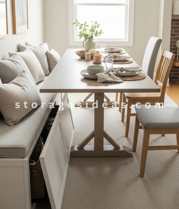 Dining Benches with Built In Storage Seating That Earns Its Space