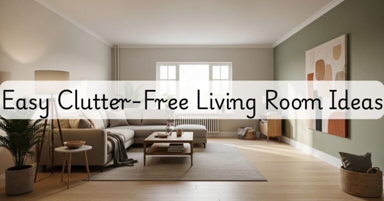 8 Easy Clutter-Free Living Room Ideas That Feel Calm and Organized