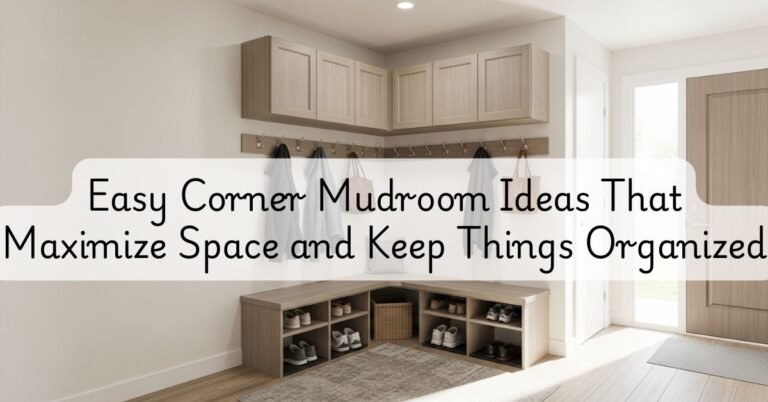11 Easy Corner Mudroom Ideas That Maximize Space and Keep Things Organized