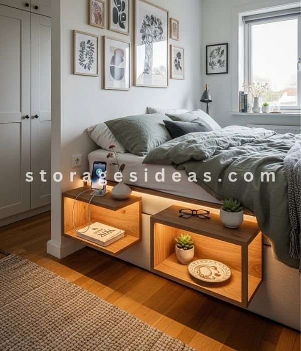 Floating Bedside Shelves