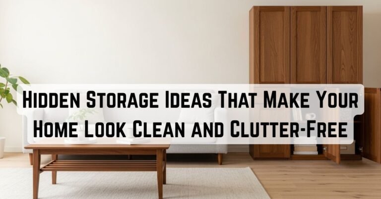 12 Hidden Storage Ideas That Make Your Home Look Clean and Clutter-Free