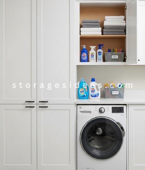 11 Small Laundry Room Organisation Ideas That Instantly Reduce Clutter 4 Hidden Storage