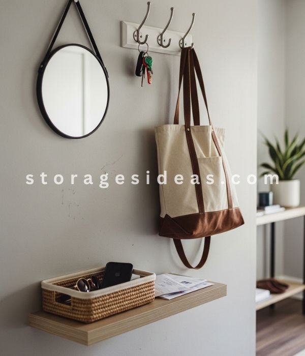 17 Genius Small Apartment Storage Tricks That Instantly Double Your Space 7 Hook Storage Trick