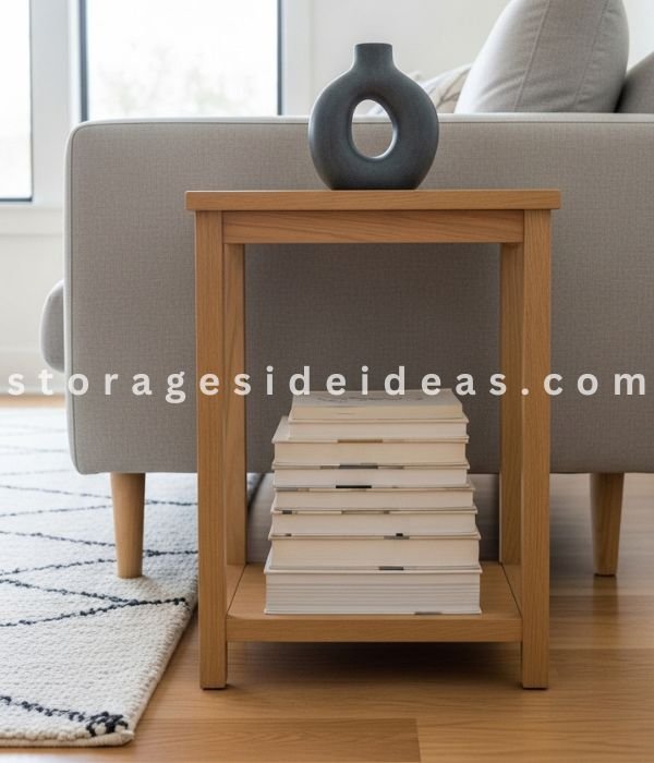 Small Space Hack: 7 Creative Under-Side Table Storage Ideas That Actually Work 3 I Turned Book Stacks