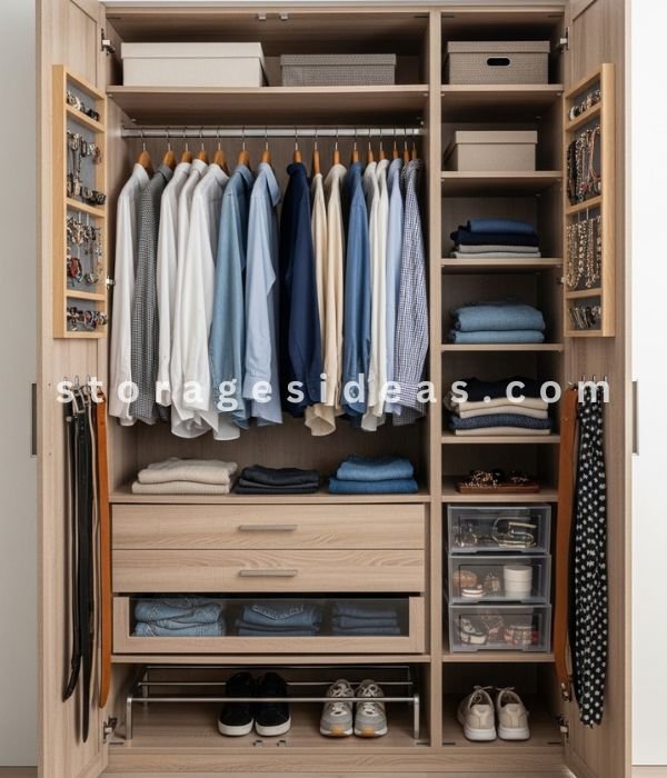12 Hidden Storage Ideas That Make Your Home Look Clean and Clutter-Free 10 Inside Closet Side Panels
