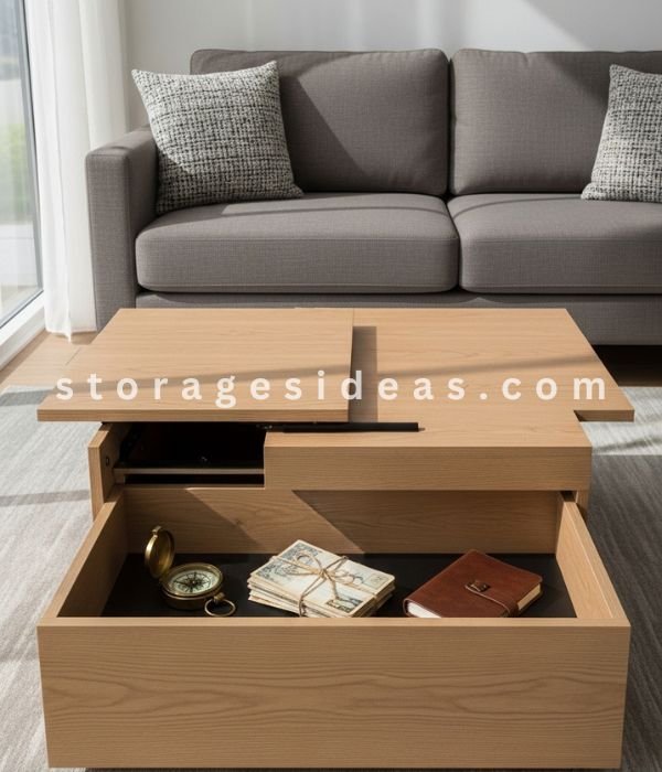12 Hidden Storage Ideas That Make Your Home Look Clean and Clutter-Free 5 Inside Coffee Tables