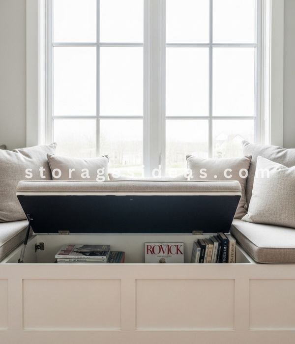 12 Hidden Storage Ideas That Make Your Home Look Clean and Clutter-Free 3 Inside Window Seats