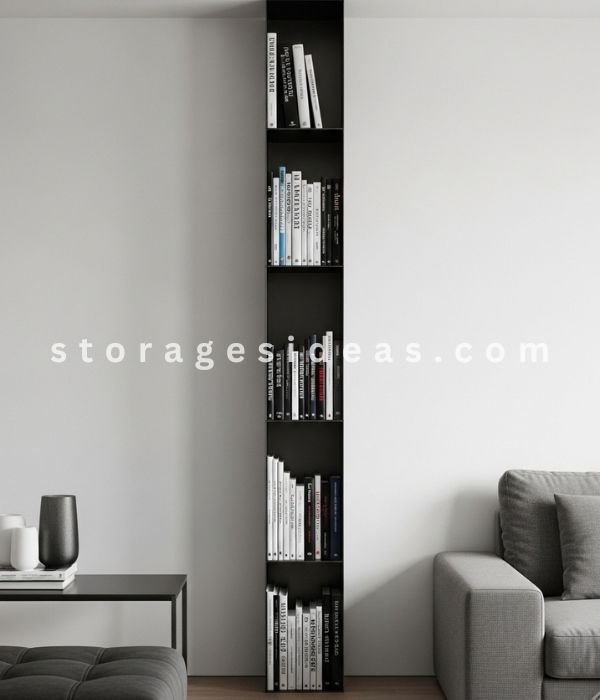 15 Living Room Partitions With Storage Ideas That Make the Space Work More Clearly 14 Introducing Vertical Storage