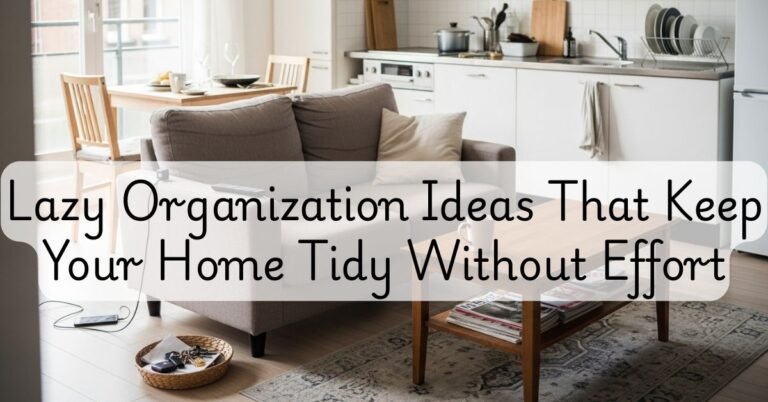 12 Lazy Organization Ideas That Keep Your Home Tidy Without Effort