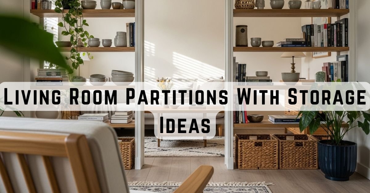 Living Room Partitions With Storage Ideas