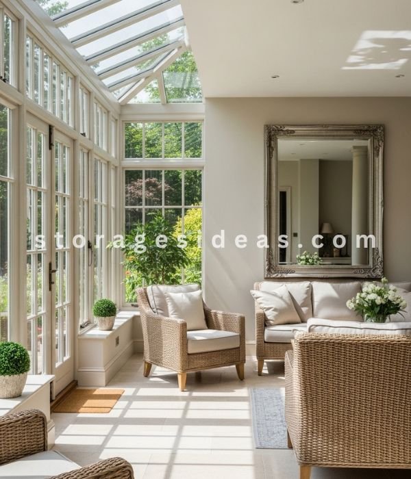 Small conservatory filled with natural light