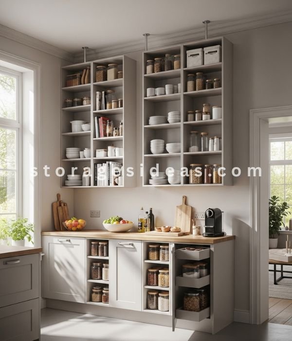 10 Simple Kitchen Counter Storage Ideas That Make Small Kitchens Feel Bigger 3 Moving Storage
