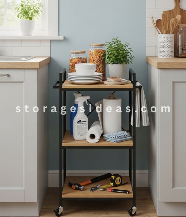 17 Genius Small Apartment Storage Tricks That Instantly Double Your Space 12 Rolling Storage Trick