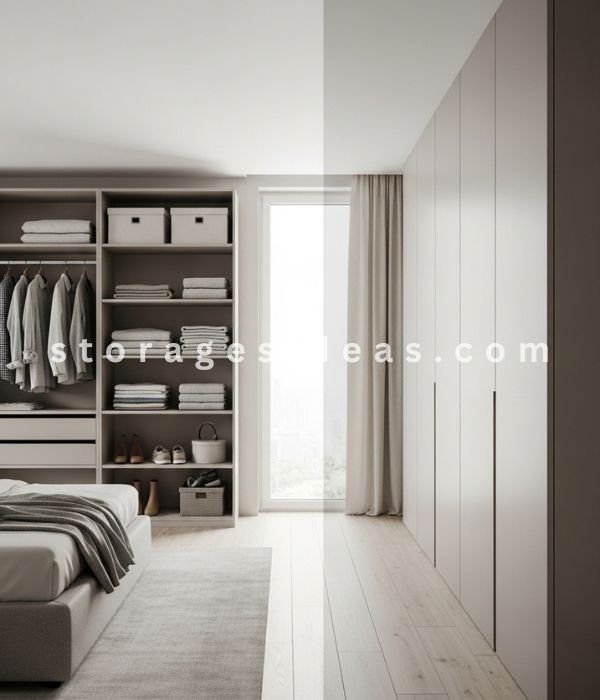 Shelves vs Cabinets in the Bedroom