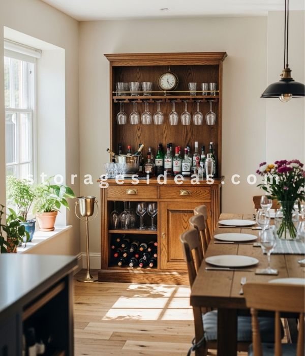 Open Plan Dining Room Storage Ideas: The Bar or Drinks Station
