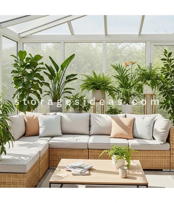 Sunroom Furniture Ideas: The Rattan Sectional