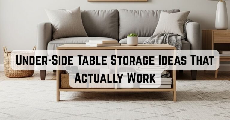 Small Space Hack: 7 Creative Under-Side Table Storage Ideas That Actually Work