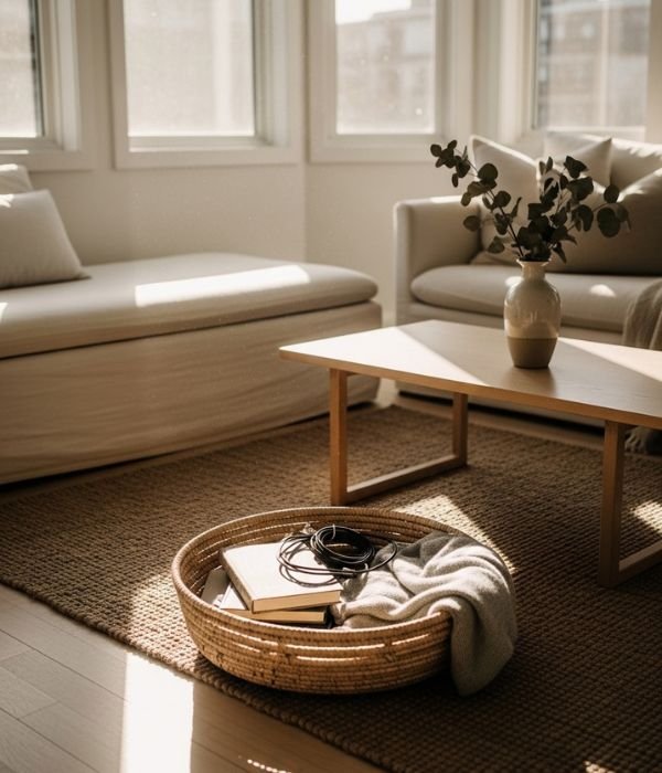 11 Easy Ways to Hide Mess Without Cleaning 2 Use a Single Basket