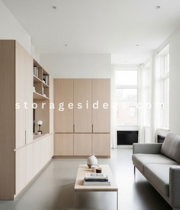 8 Easy Clutter-Free Living Room Ideas That Feel Calm and Organized 7 Using Closed Storage to Reduce Visual Noise