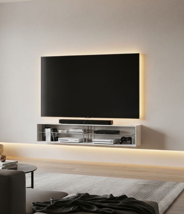 8 Simple Behind TV Storage Ideas for a Clean and Minimal Look 8 Using Slim Storage That Doesnt Add Bulk
