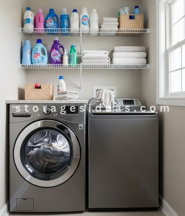 11 Small Laundry Room Organisation Ideas That Instantly Reduce Clutter 1 Vertical Storage