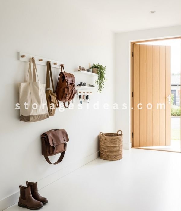 8 Effortless Entryway Storage Ideas for Small Spaces That Don’t Make Your Entry Feel Crowded 2 Vertical Wall Storage