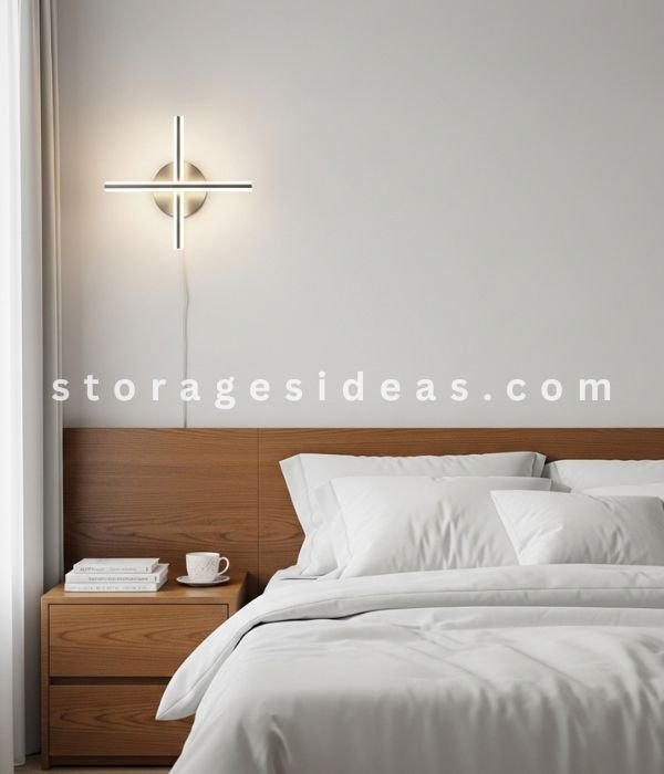 11 Creative Nightstand Storage Ideas That Keep Your Bedside Clutter-Free 9 Wall Lighting Instead of Lamp